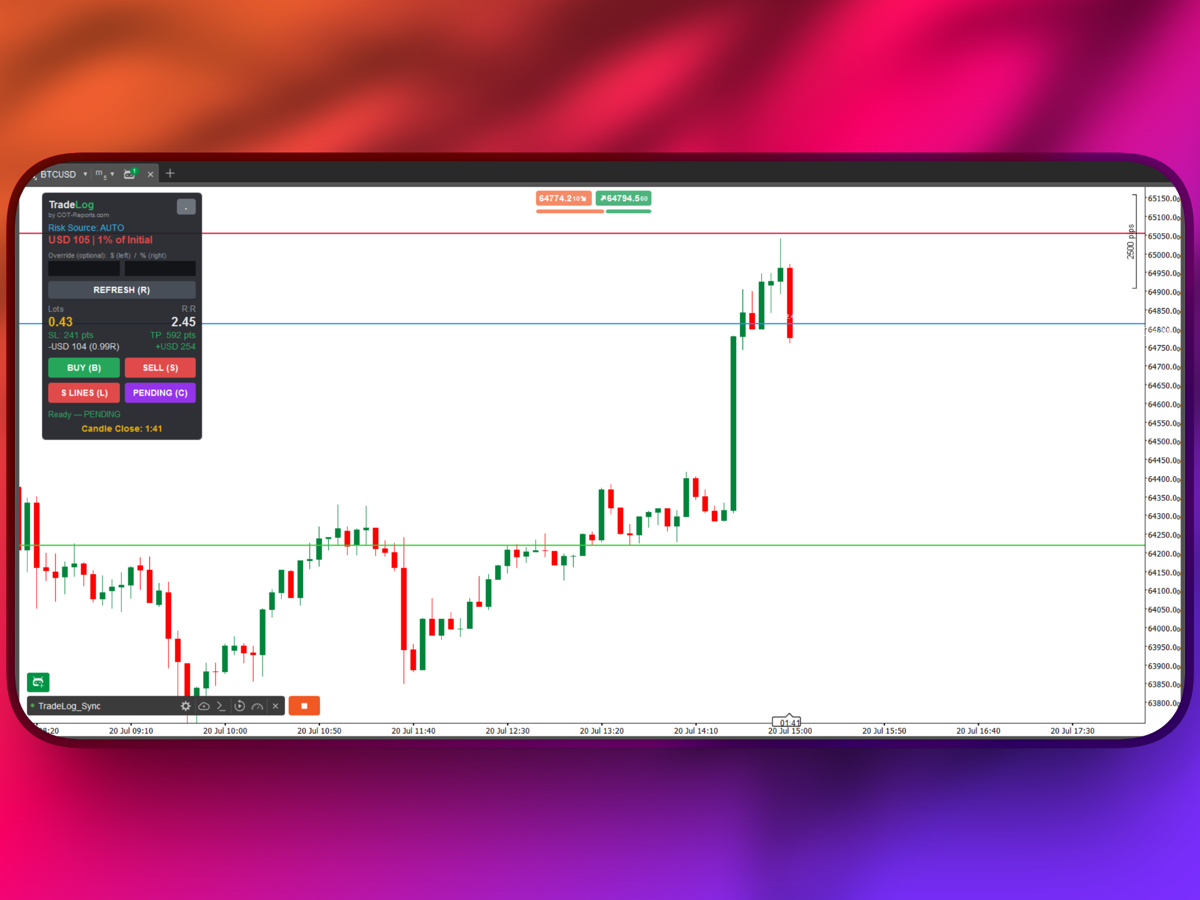 TradeLog Guardian — cTrader — Vorschau 1