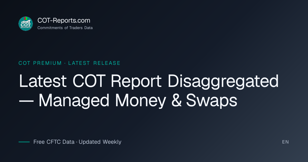 Latest COT Report Disaggregated — Managed Money & Swaps